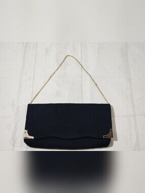 Vintage Fay Swafford Black Evening Clutch